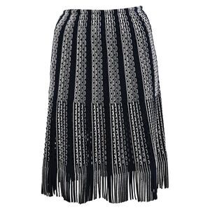 Alaïa Fringed Skirt in Black Viscose